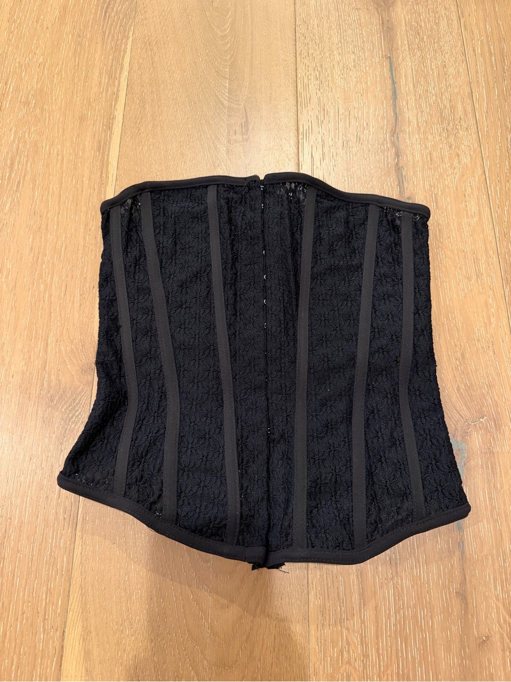Zara Black Lace Corset Style Top - size small